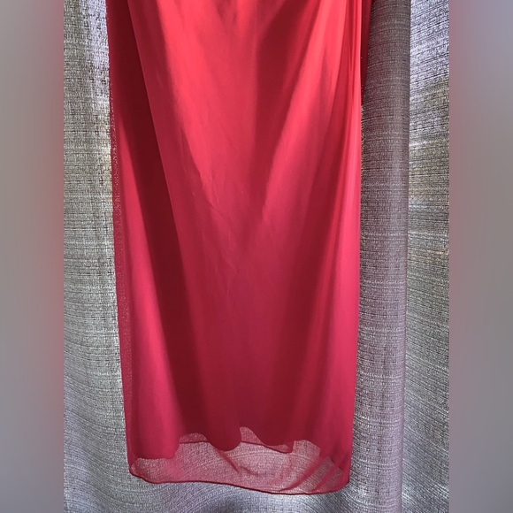 Vintage 90s Jessica Fairycore Flower Dress Pink Strapless Prom Long Mesh Overlay - Picture 4 of 12